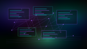 Abstract AI agent infrastructure dashboard for Hermes release article